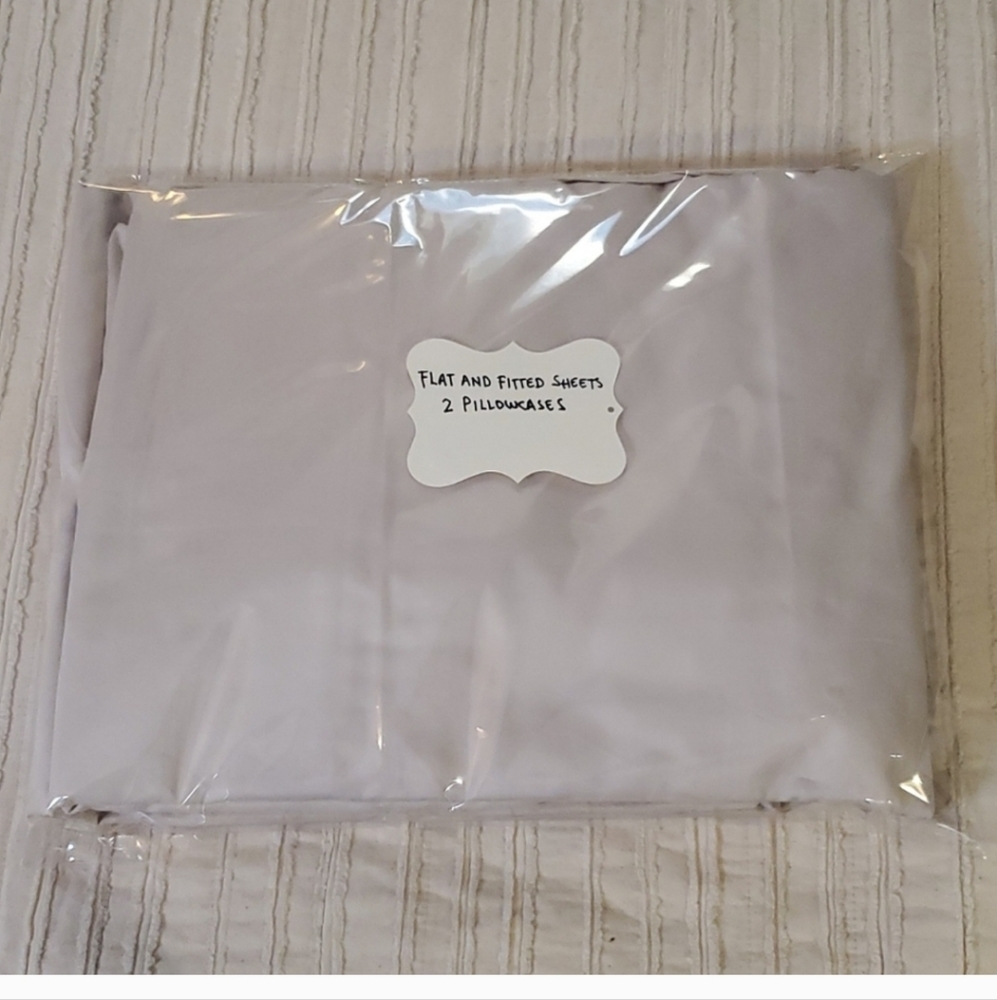 SOLD☆BROOKLINEN☆ Classic sheet set-Soft grey - Picture 4 of 7
